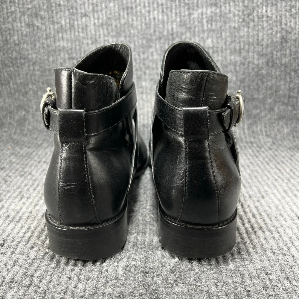 ARIAT Windsor Leather Ankle Boots Women's Size 8 M Black Side Buckle ATS 91501‎